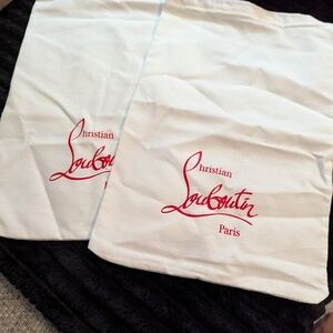 Christian Louboutin White Bags with Red Logo